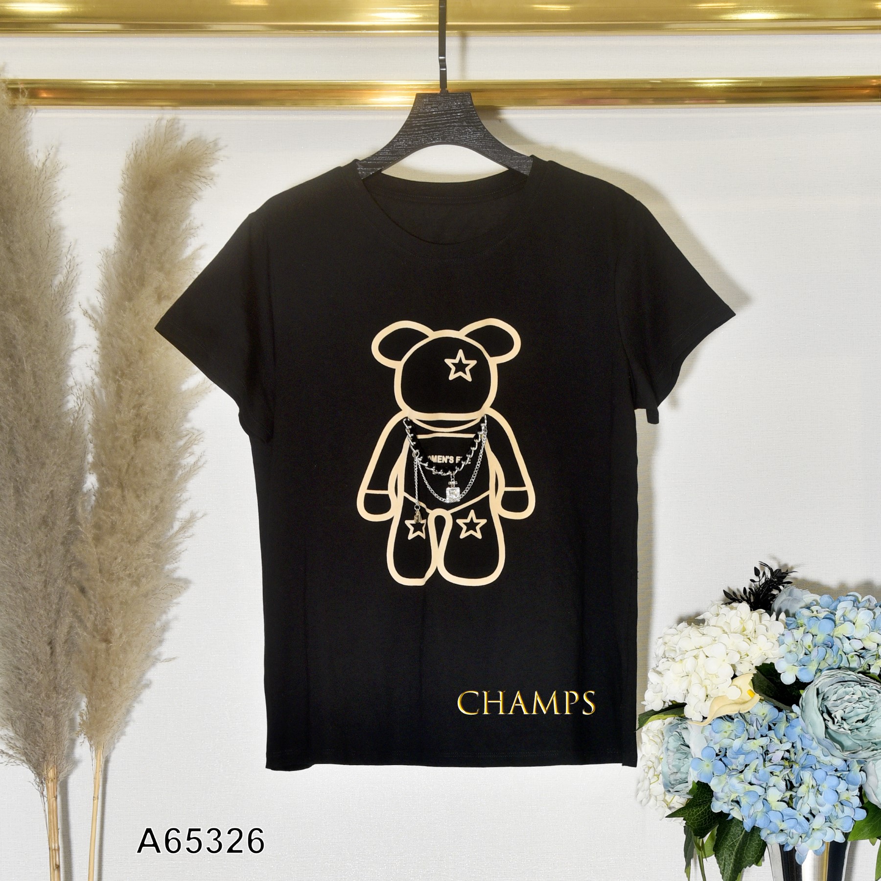 ÁO THUN ĐEN GẤU 65326