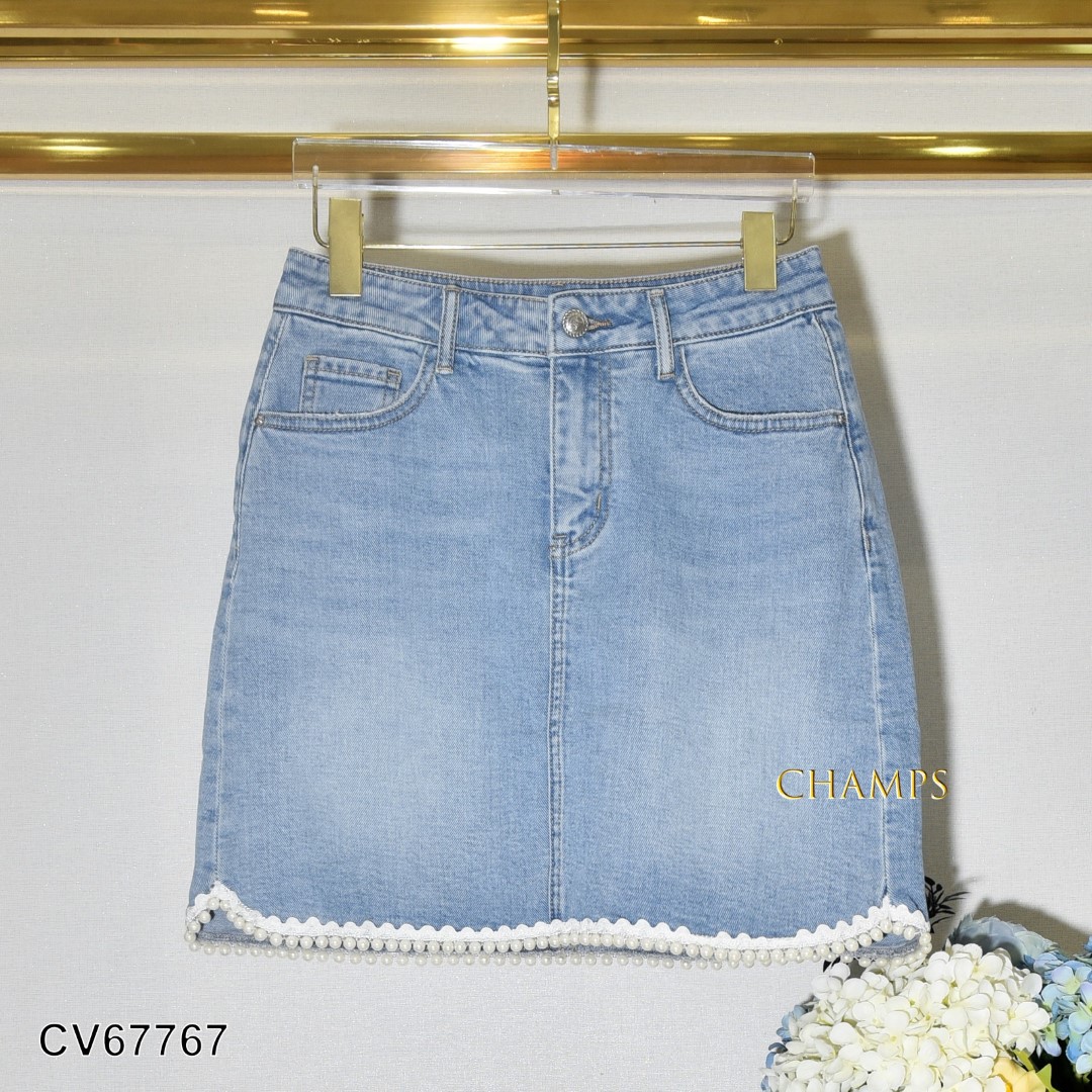 CHÂN VÁY JEAN DISUI XANH LAI HẠT BẸT +DN 67767