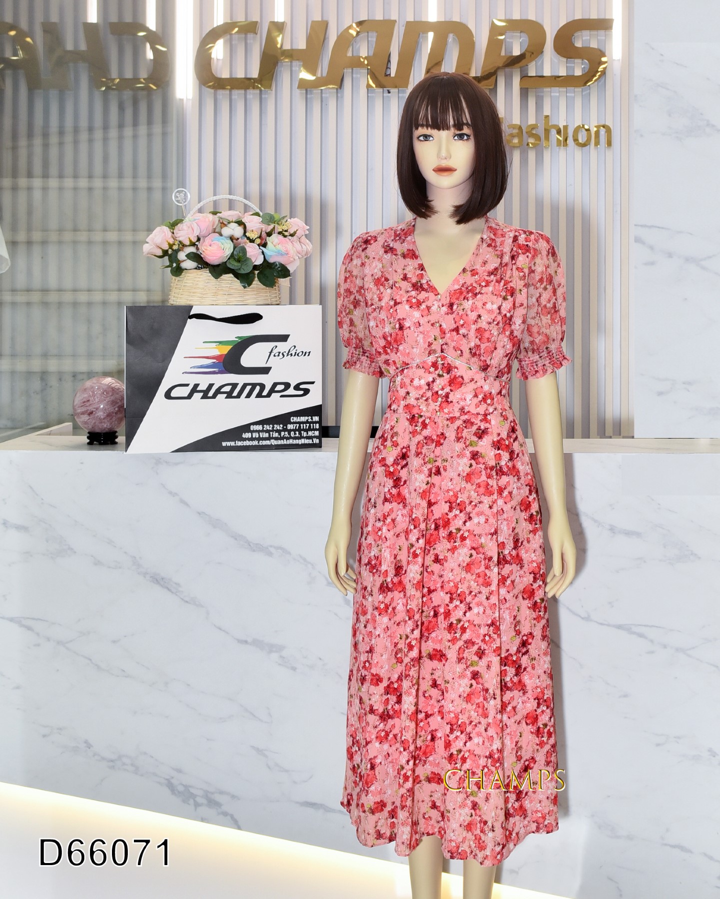 ĐẦM LỤA HỒNG DÀI 66071