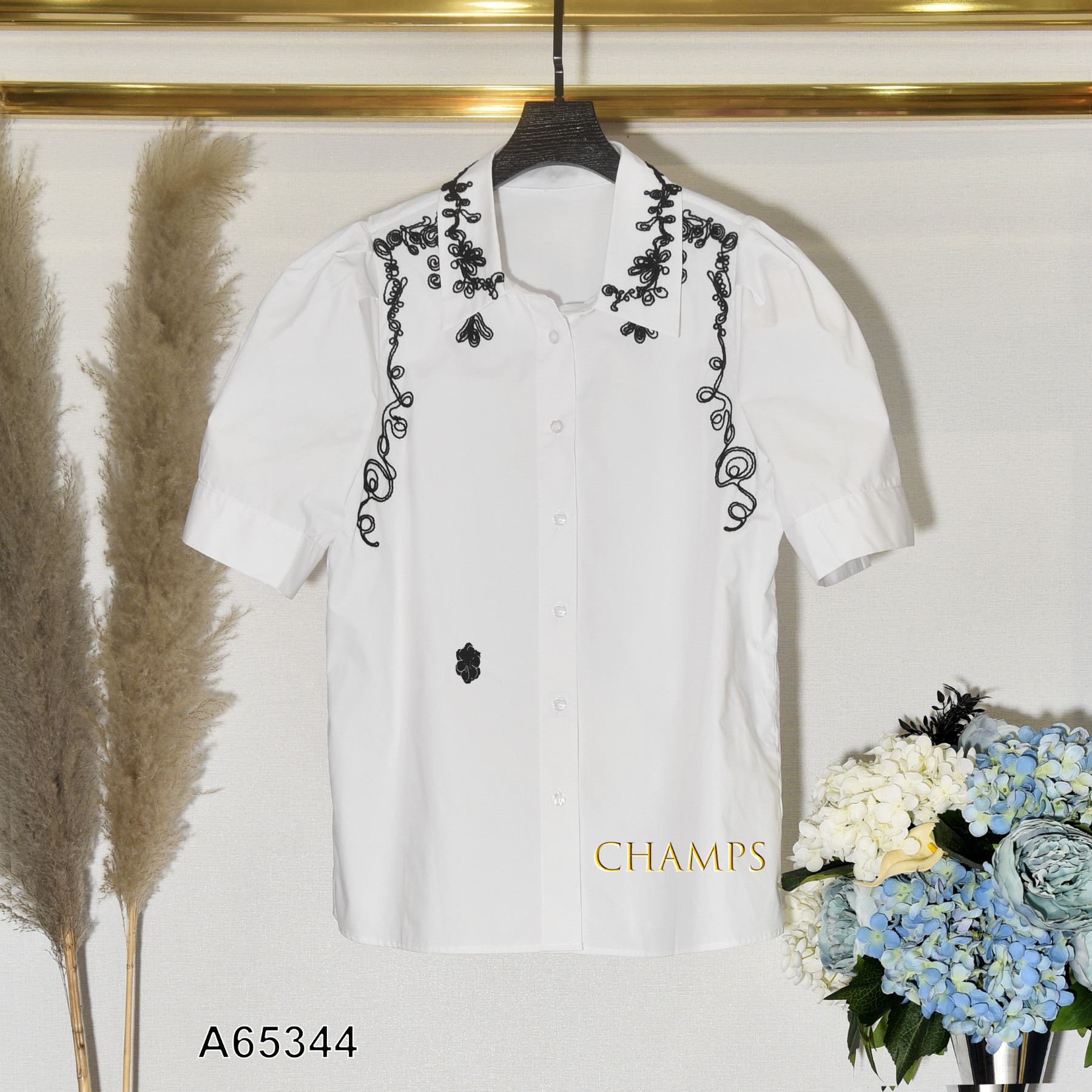 ÁO SƠ MI TRẮNG DIOR THÊU 65344