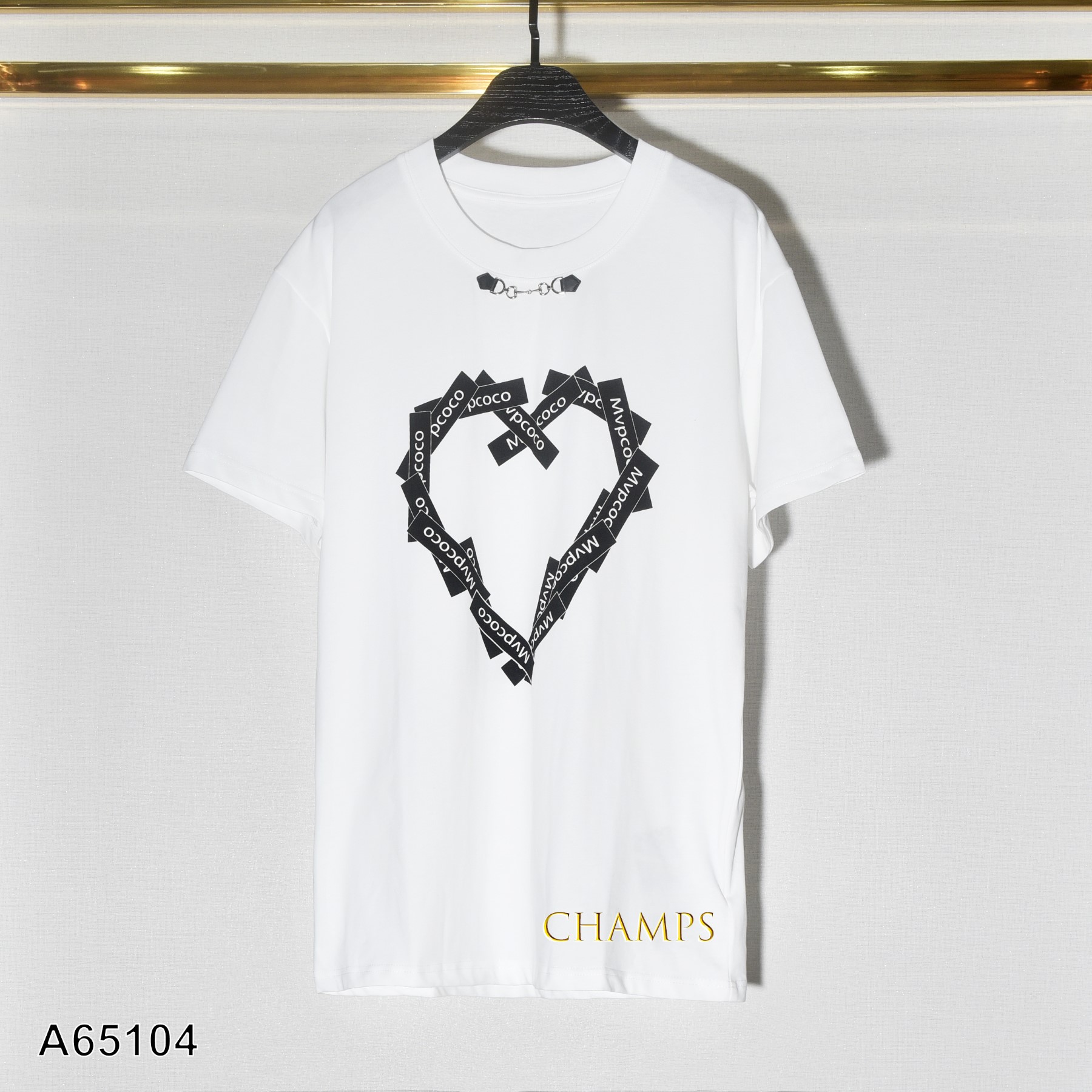 ÁO THUN TRẮNG TIM CHANEL COCO 65104