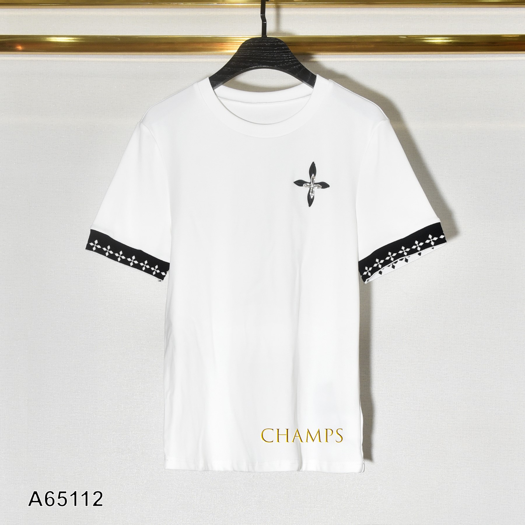 ÁO THUN TRẮNG TAY BO 65112