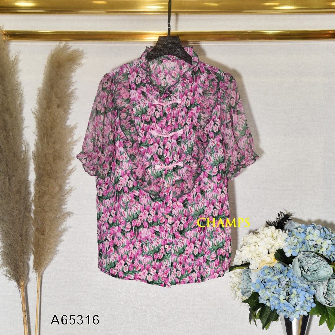 ÁO LỤA HOA HỒNG 65316