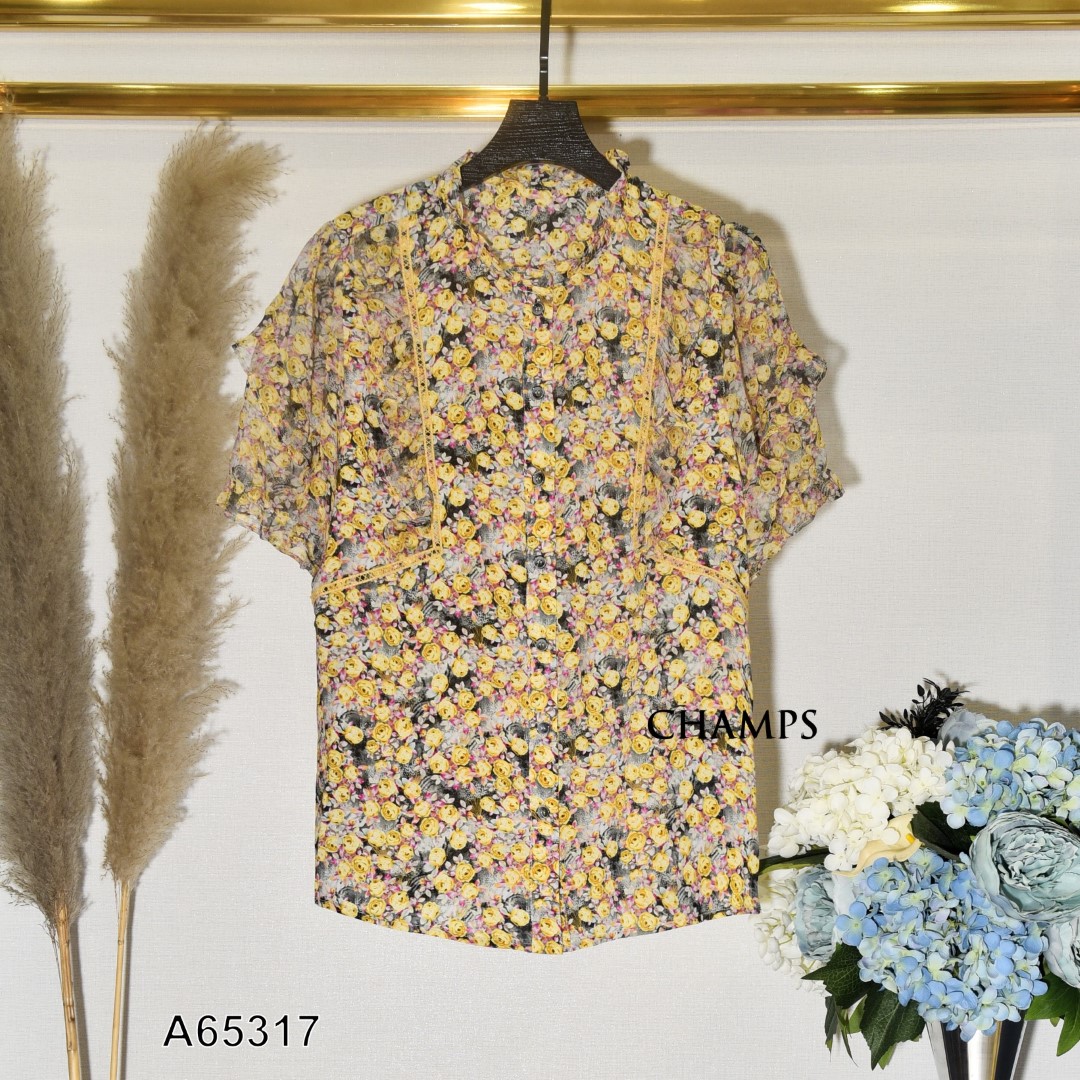 ÁO LỤA HOA VÀNG 65317