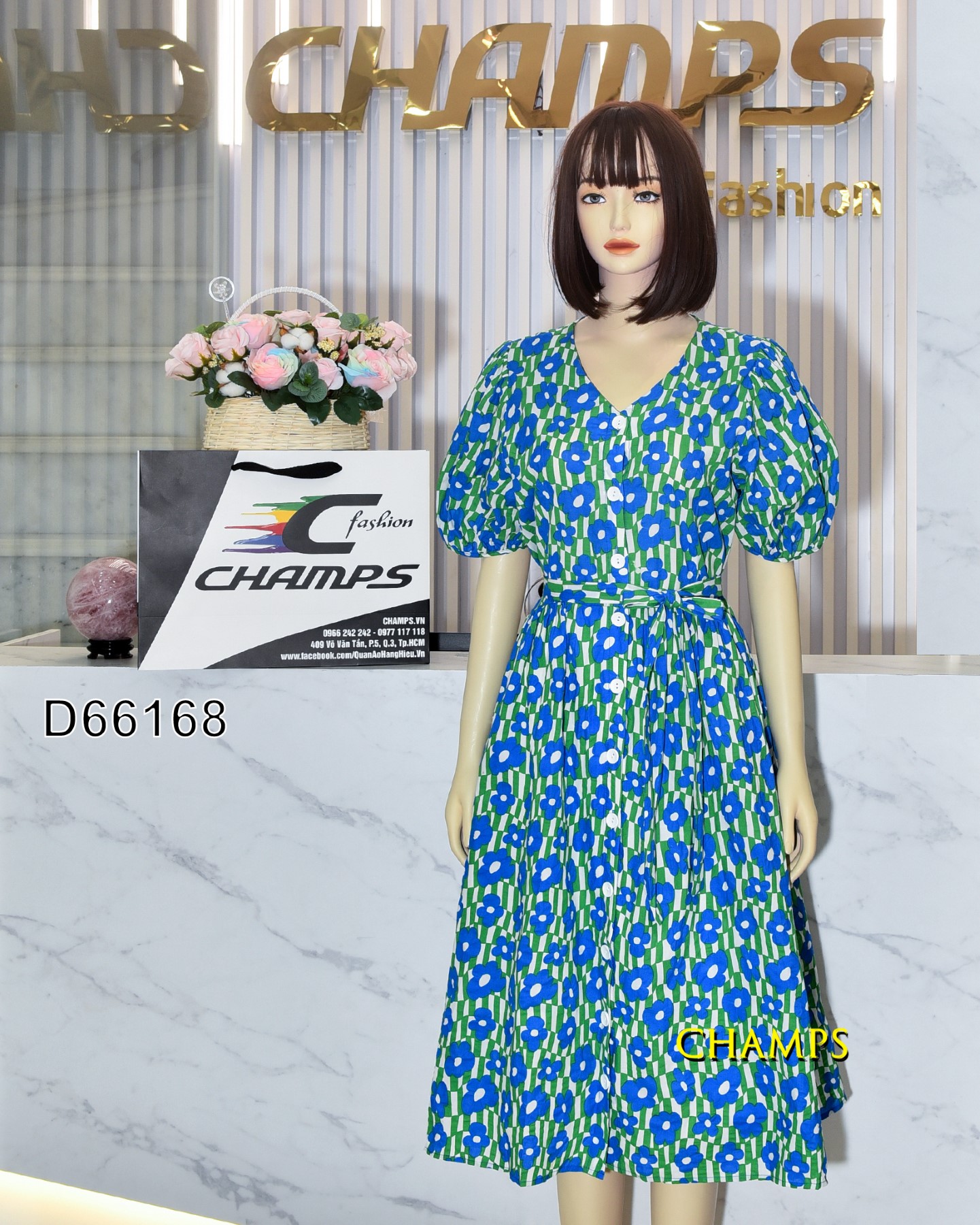 ĐẦM XÔ XANH HOA XANH CO BAN 66168