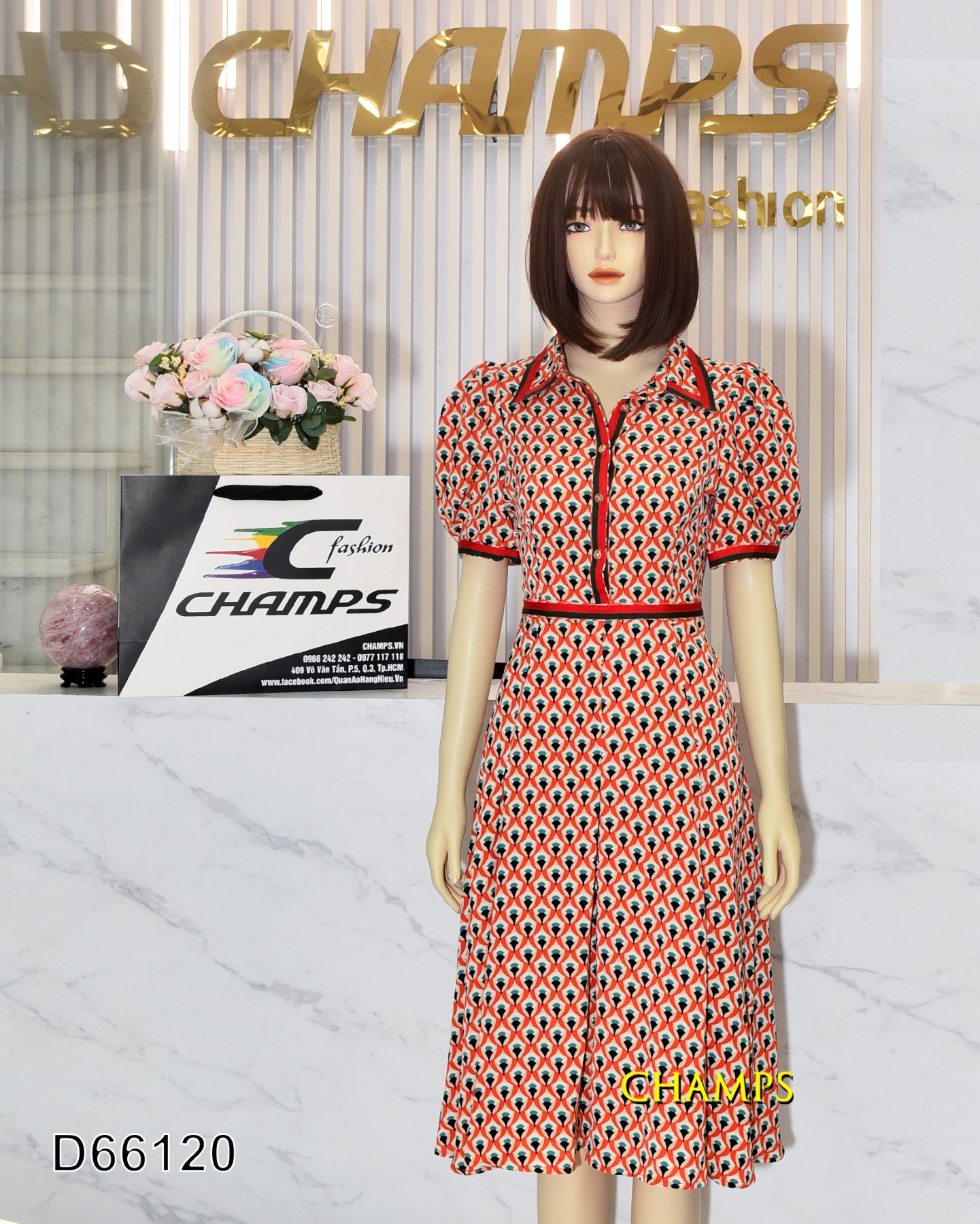 ĐẦM LỤA CAM 66120