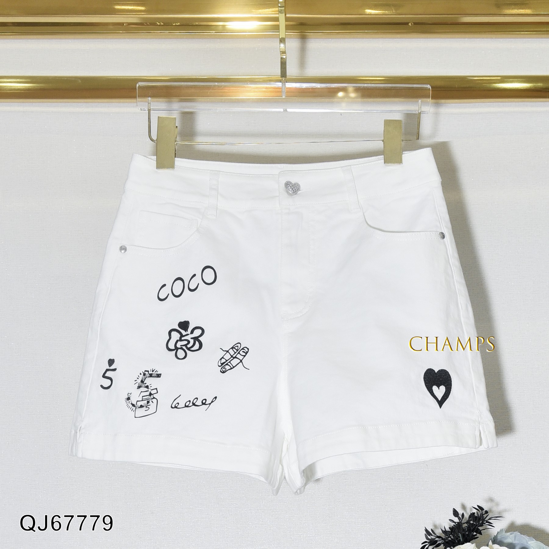 QUẦN SHORT JEAN TRẮNG COCO 67779
