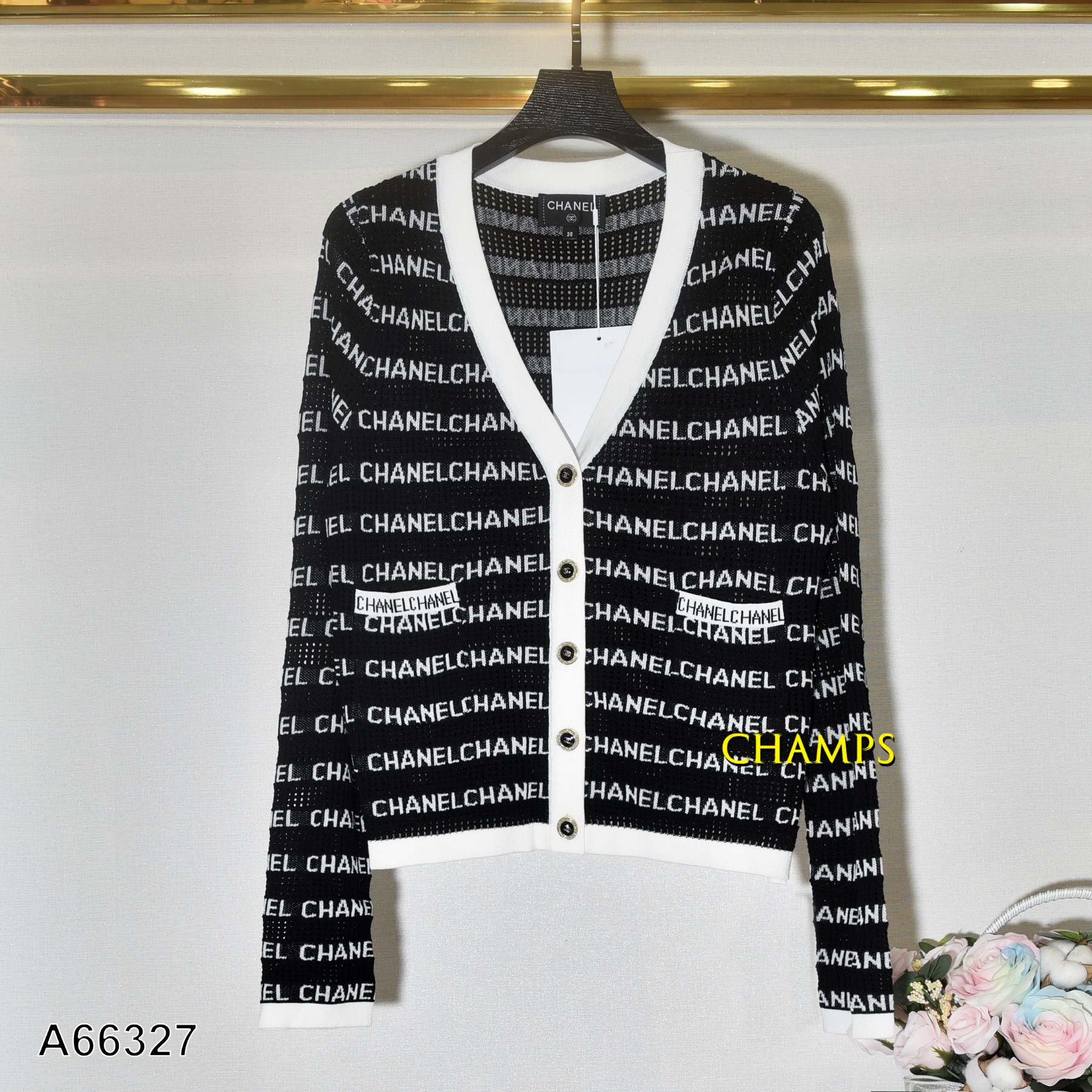 ÁO KHOÁC LEN ĐEN CHANEL 66327