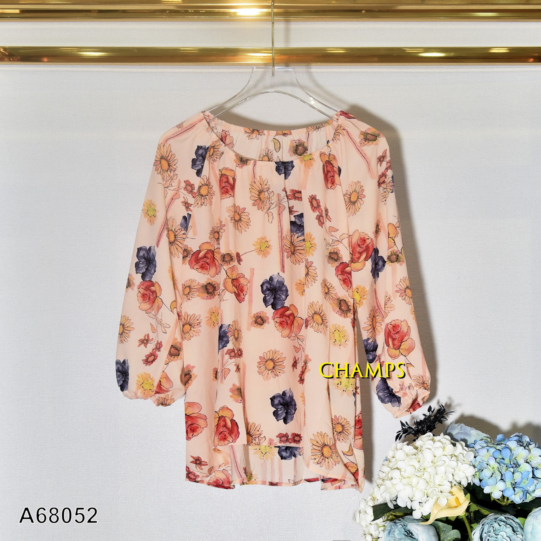 ÁO LỤA CAM HOA 68052