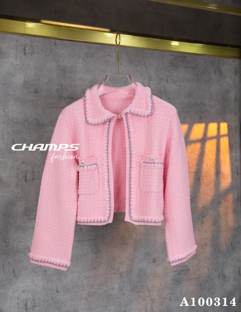 ÁO KHOÁC LEN HÔNG 100314