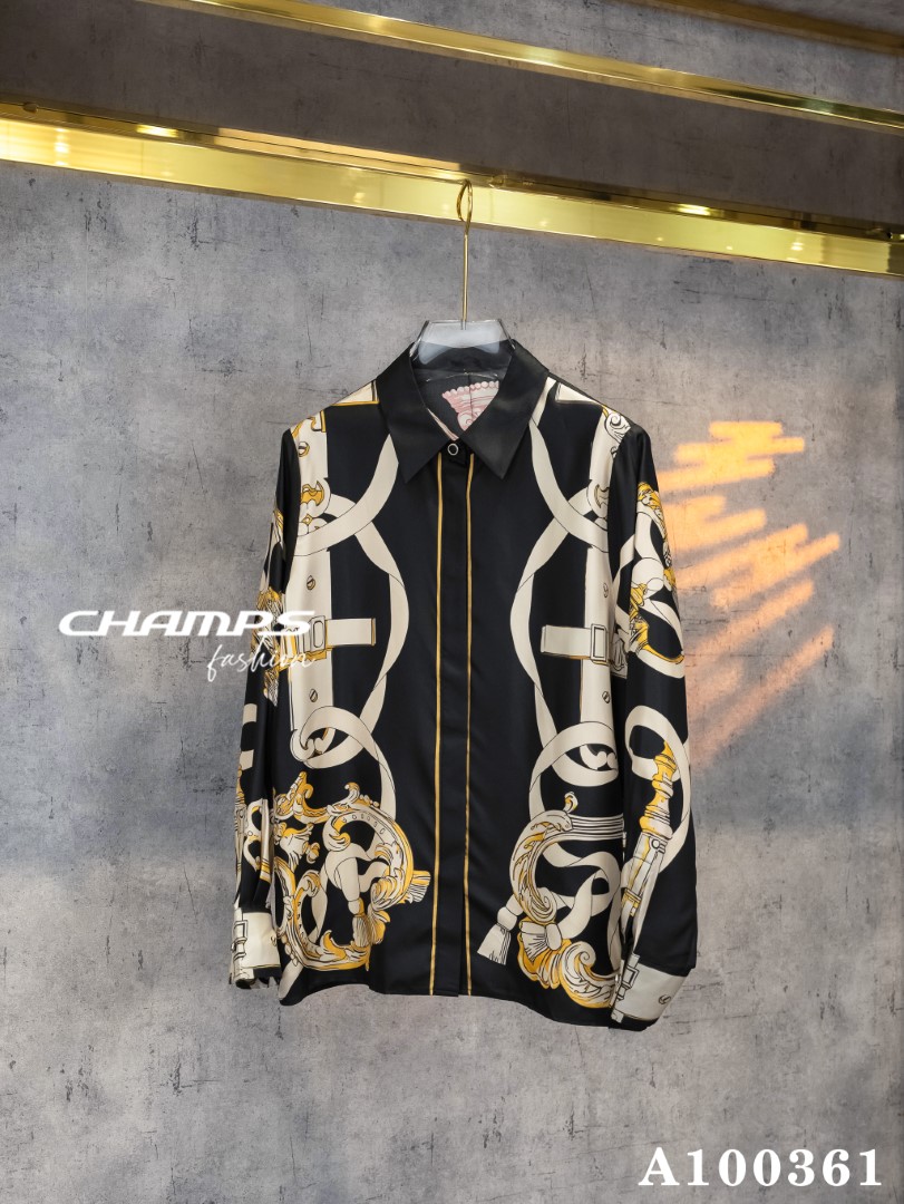 ÁO SƠ MI LỤA ĐEN 100361