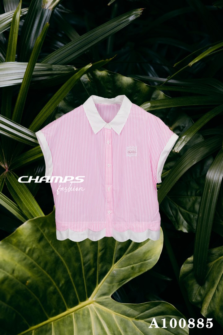 ÁO SƠ MI KẺ CHANE HỒNG 100885