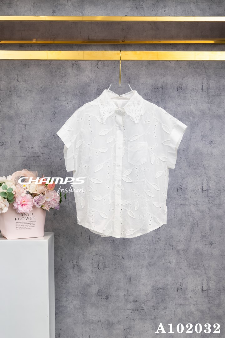 ÁO SƠ MI TRẮNG REN 102032