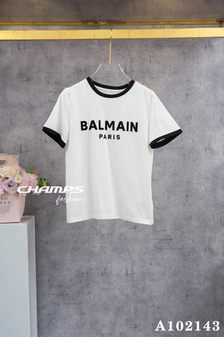 ÁO THUN TRẮNG BALMAN ĐEN 102143