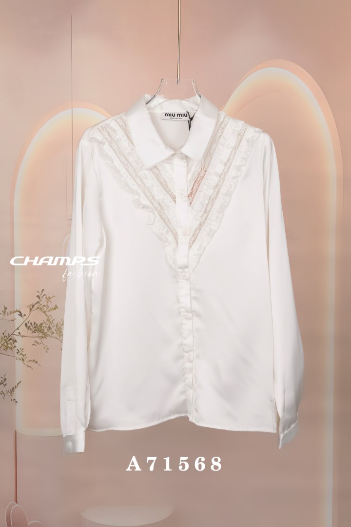 ÁO SƠ MI TRẮNG TƠ HÀN QUỐC 71568