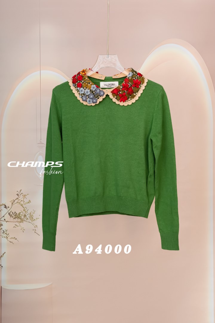 ÁO LEN XANH VALENTINO HOA 94000