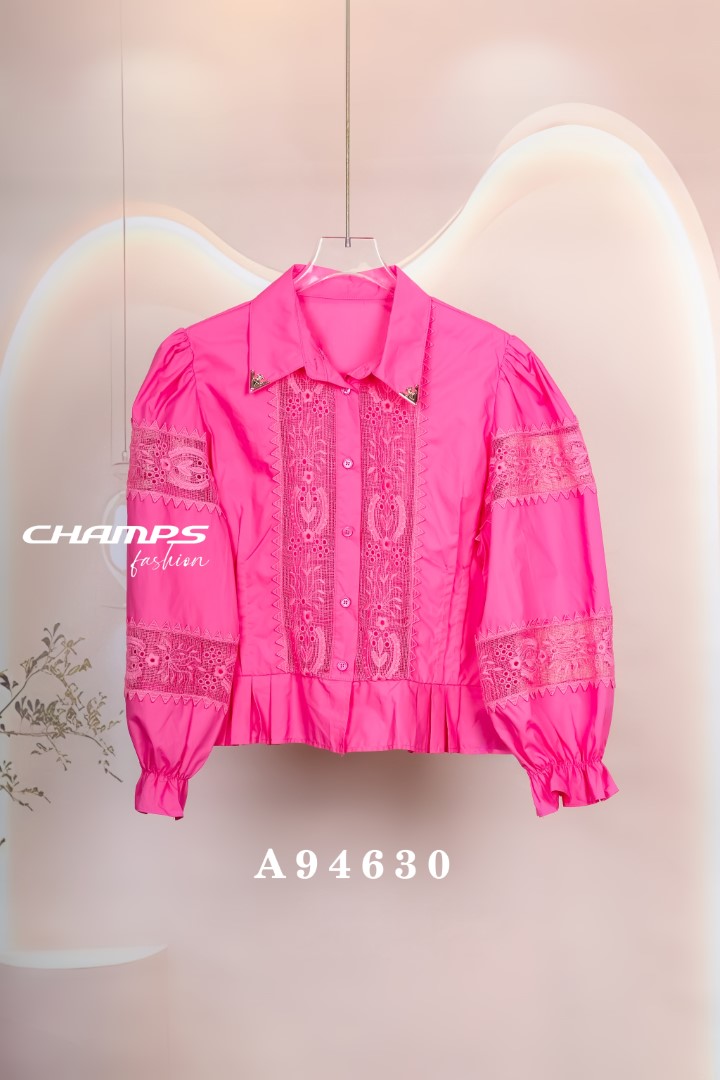 ÁO REN HỒNG SƠ MI 94630