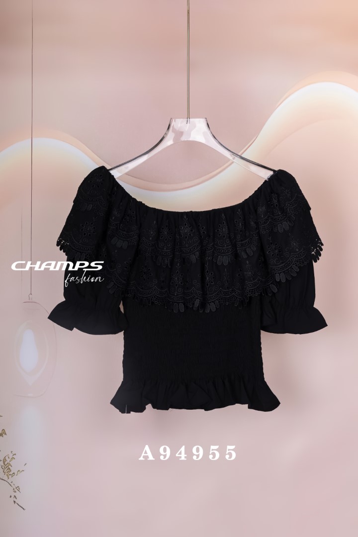 ÁO XÔ ĐEN VAI TRỄ 94955