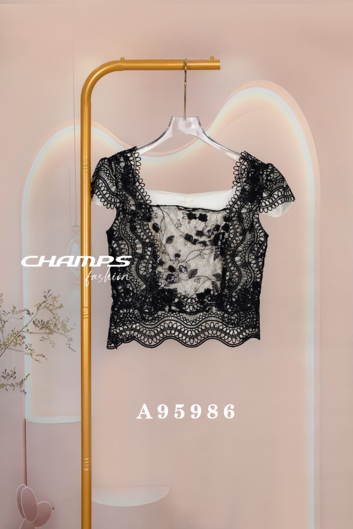 ÁO REN ĐEN KEM 95986