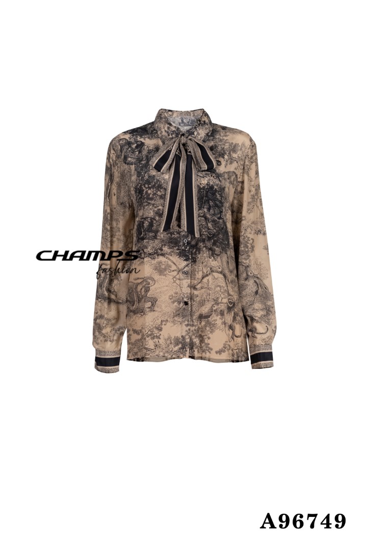 ÁO SƠ MI LỤA NÂU DIOR 96749