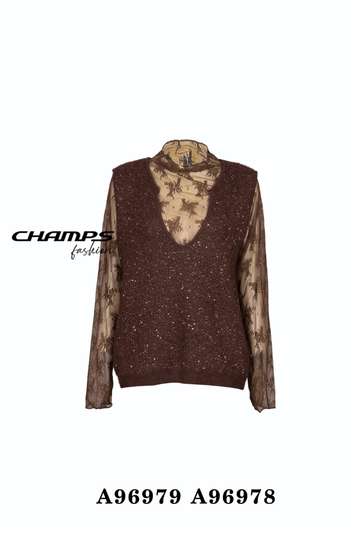ÁO LƯỚI CÁC MAU TAY DAI REN 96978