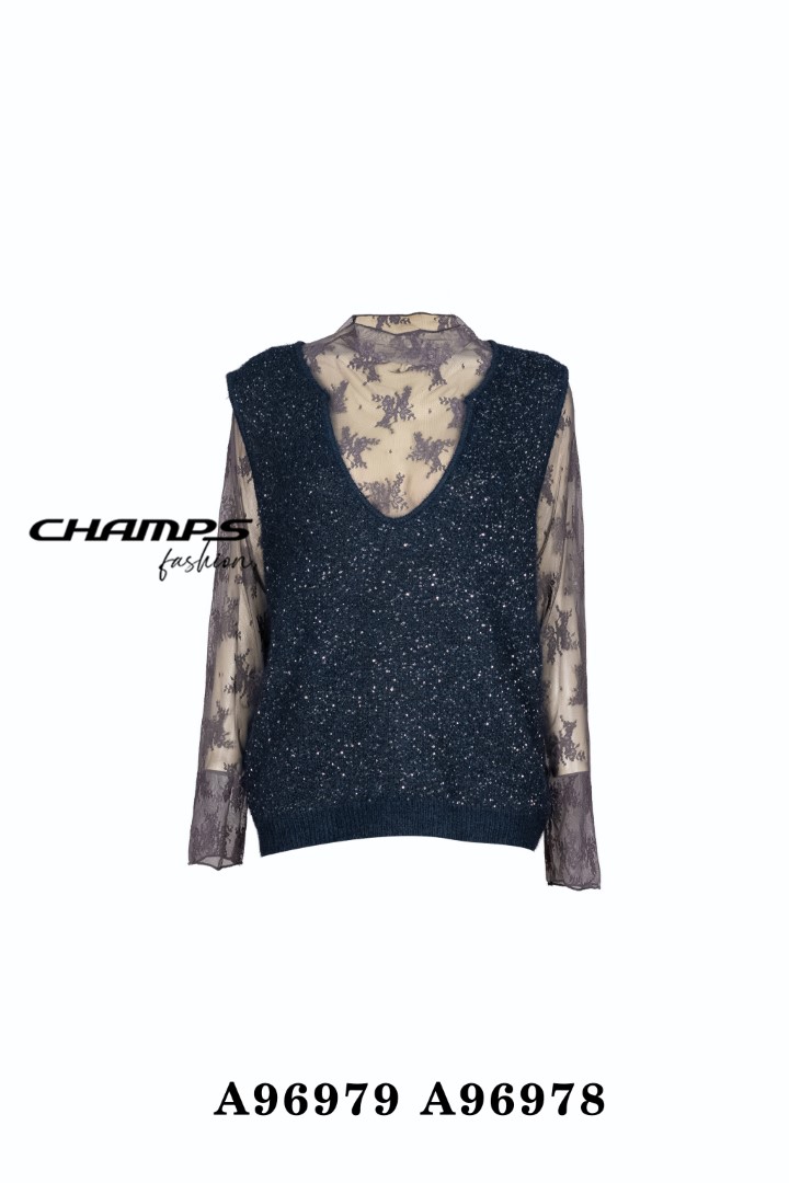 ÁO LƯỚI CÁC MAU TAY DAI REN 96978
