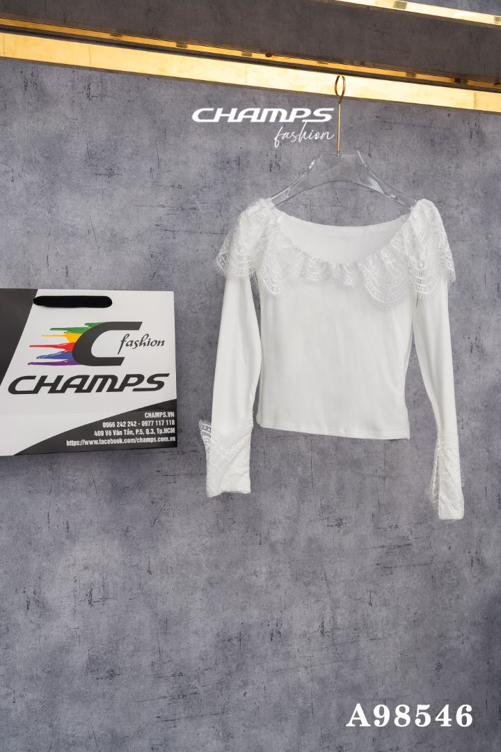 ÁO TRẮNG REN VAI TRỄ 98546