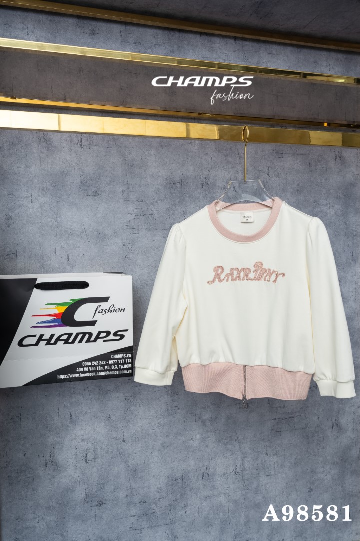 ÁO THUN TRẮNG VIỀN HỒNG 98581