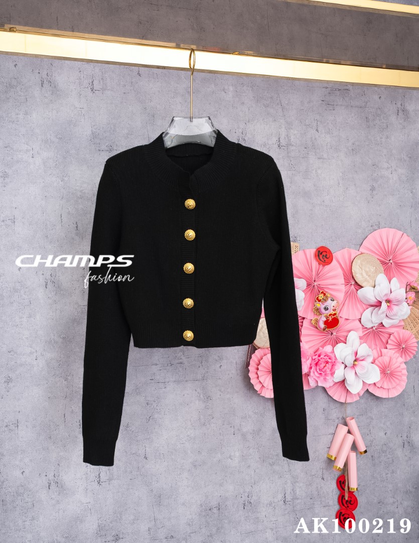 ÁO KHOÁC LEN ĐEN 100219