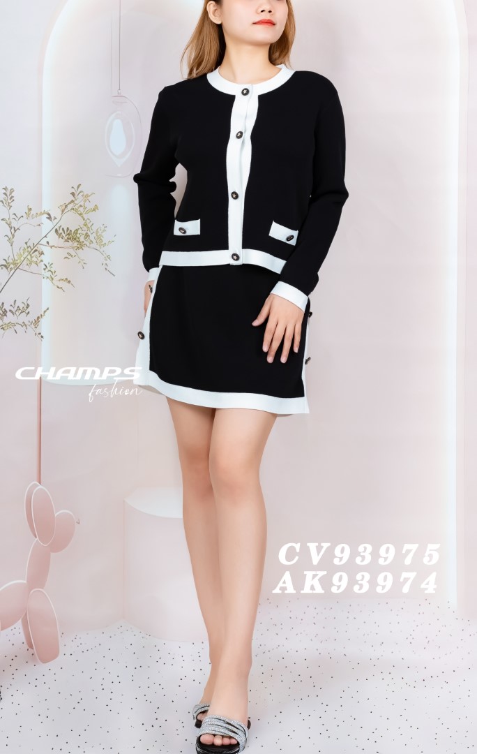 CHÂN VÁY LEN DIOR ĐEN 93975