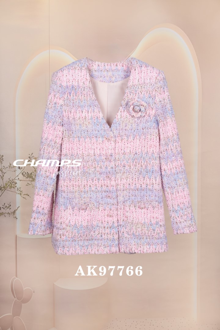 ÁO KHOÁC MANTO HỒNG CÀI DẠ 97766