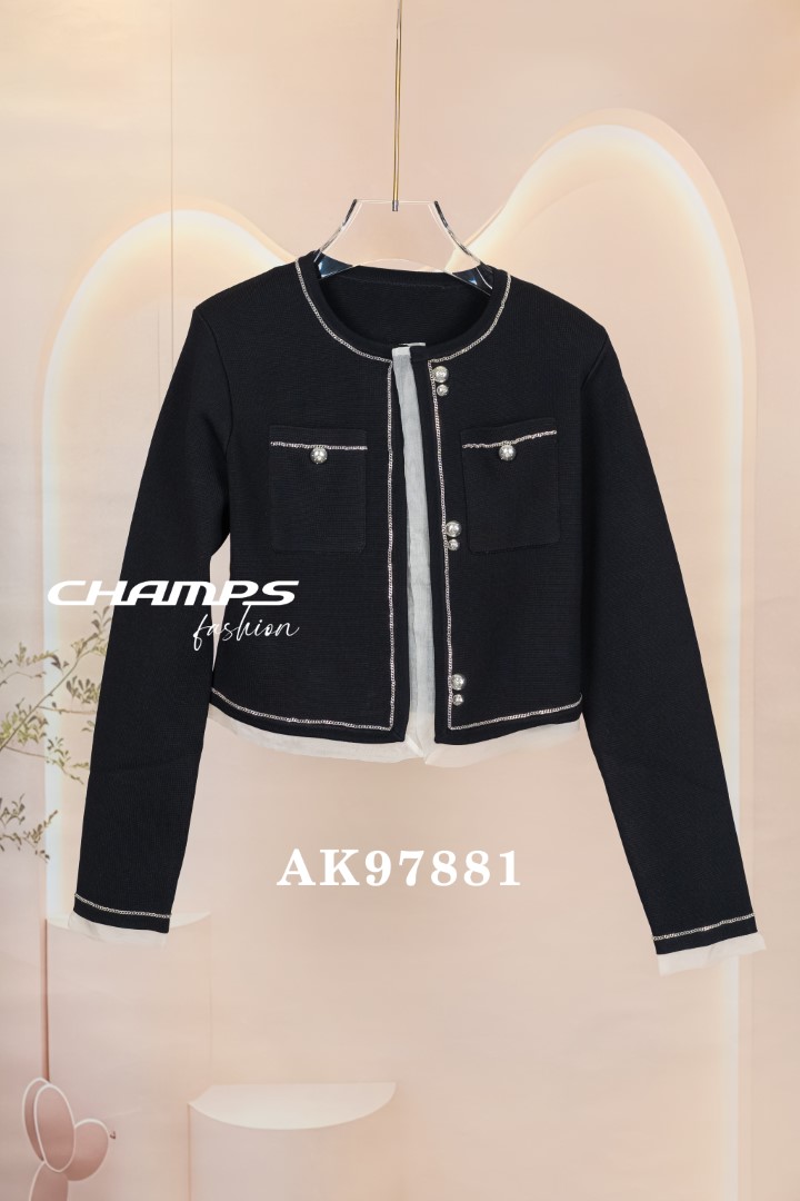 ÁO KHOÁC LEN ĐEN 97881