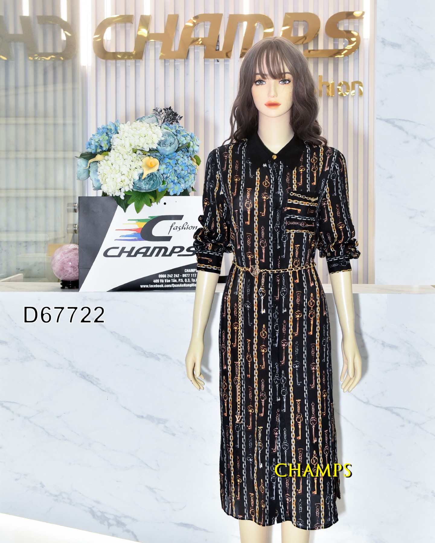 ĐẦM LỤA ĐEN GUCCI +DN 67722