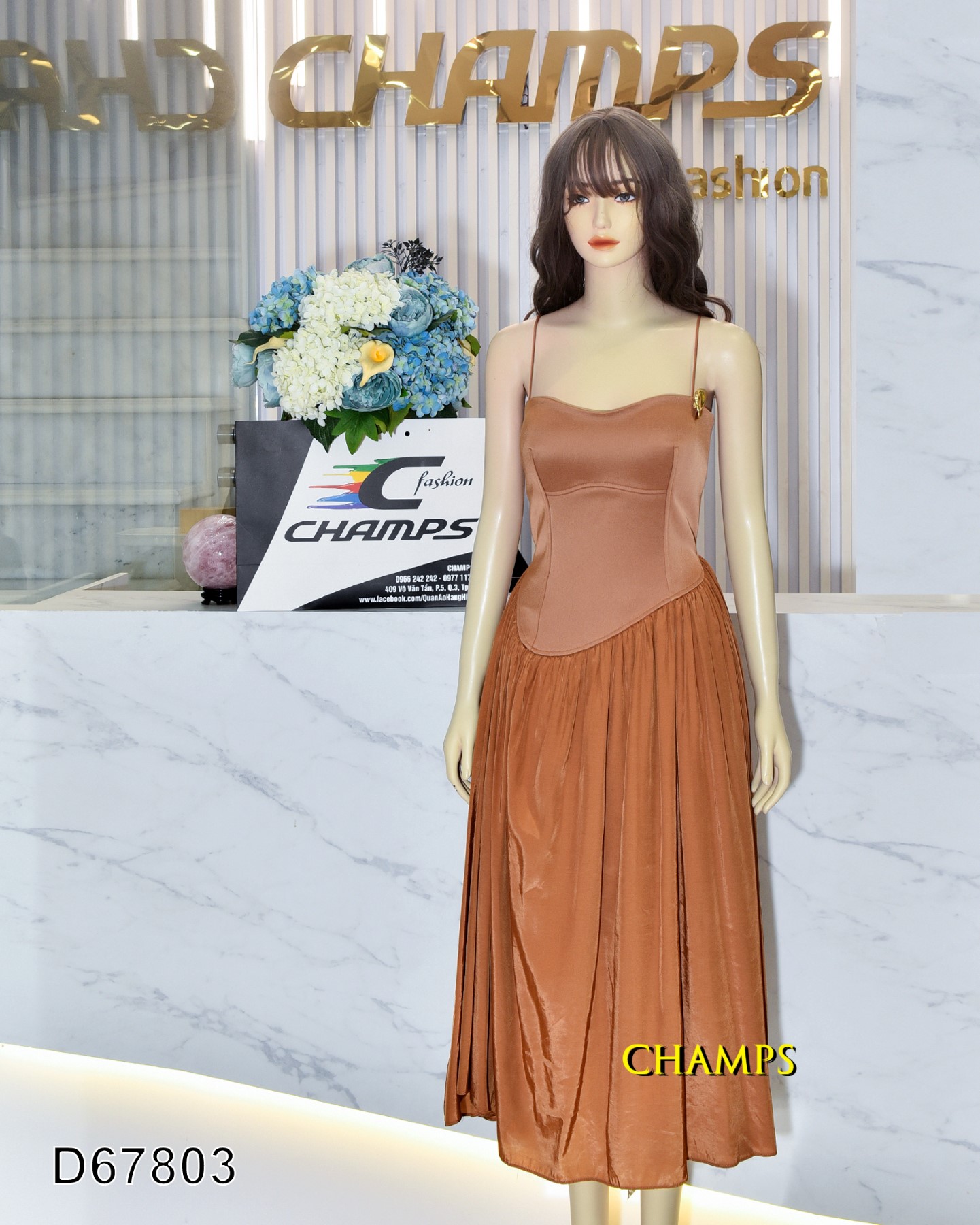ĐẦM 2 DÂY NÂU 67803