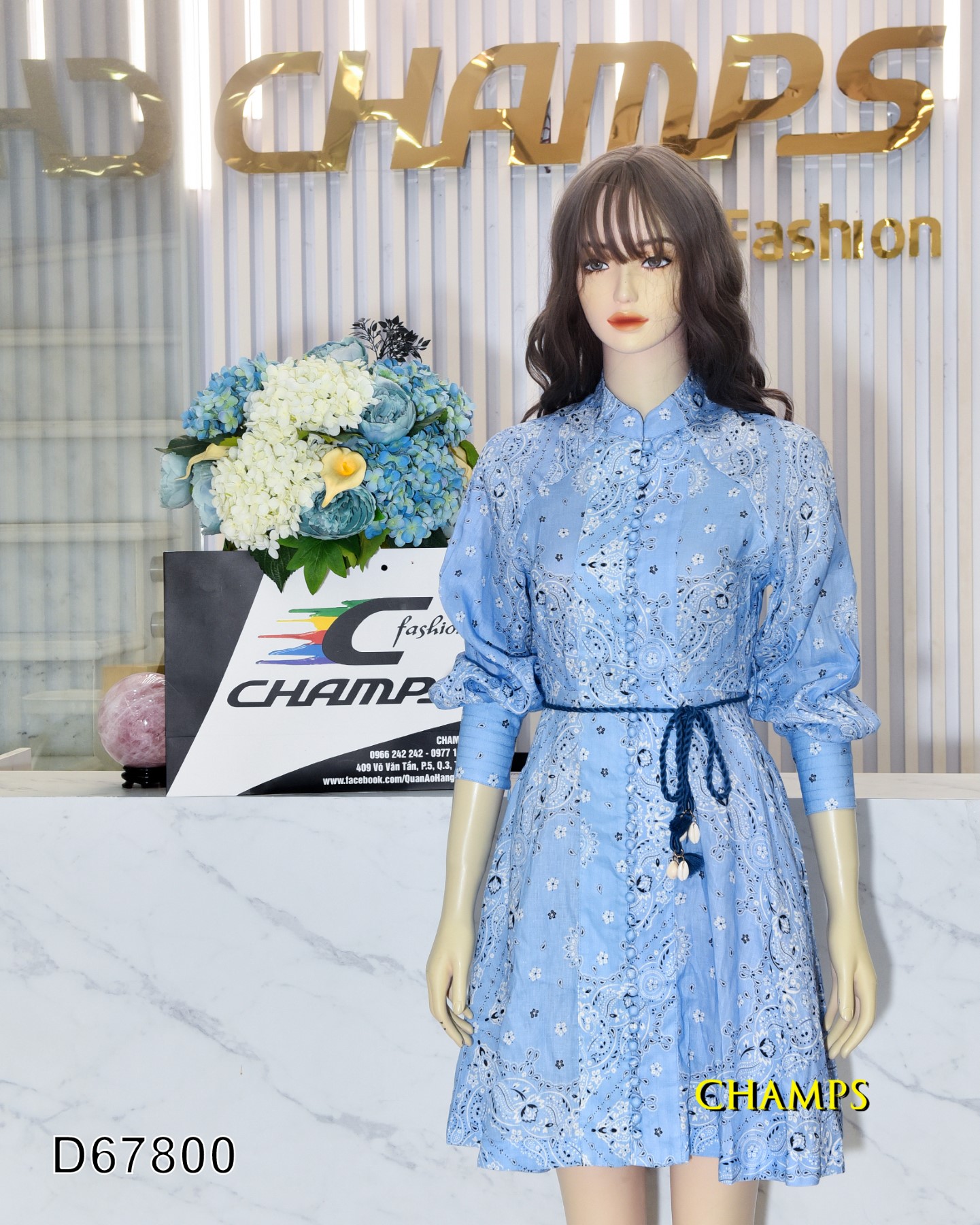 ĐẦM XANH LENIN NÚT +DN 67800