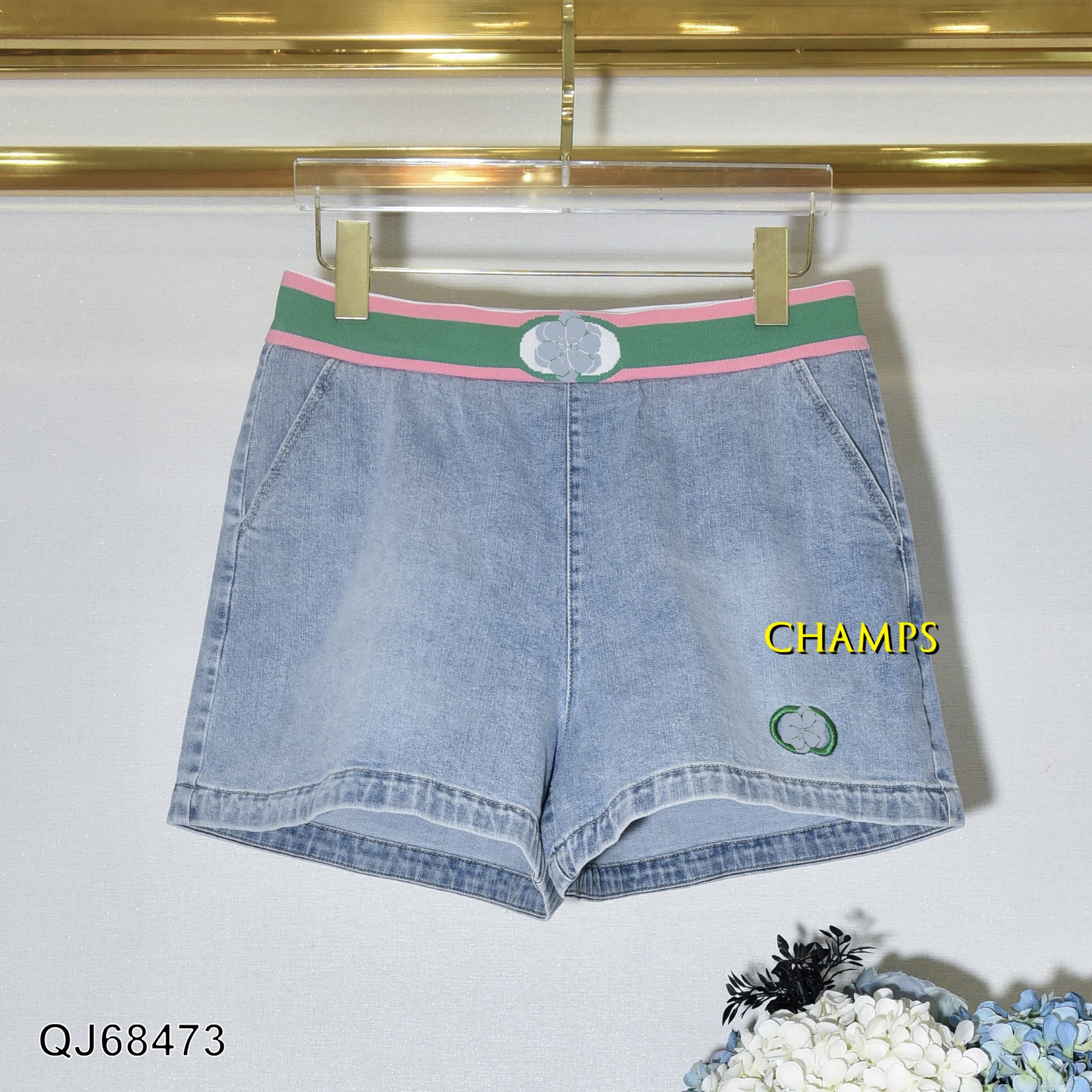 QUẦN JEAN SHORT GUCCI LƯNG THUN 68473