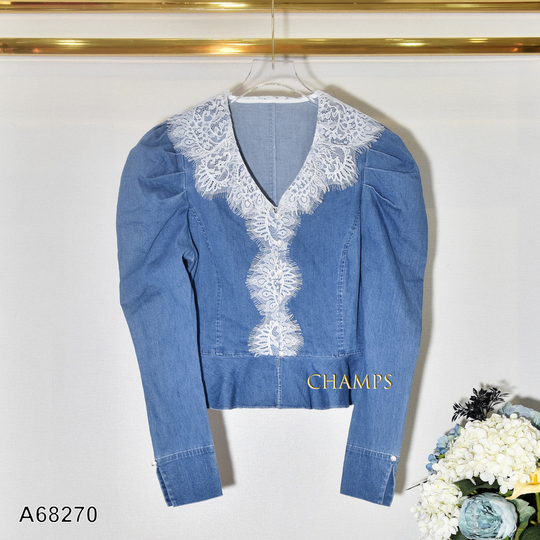 ÁO JEAN PHỐI REN 68270