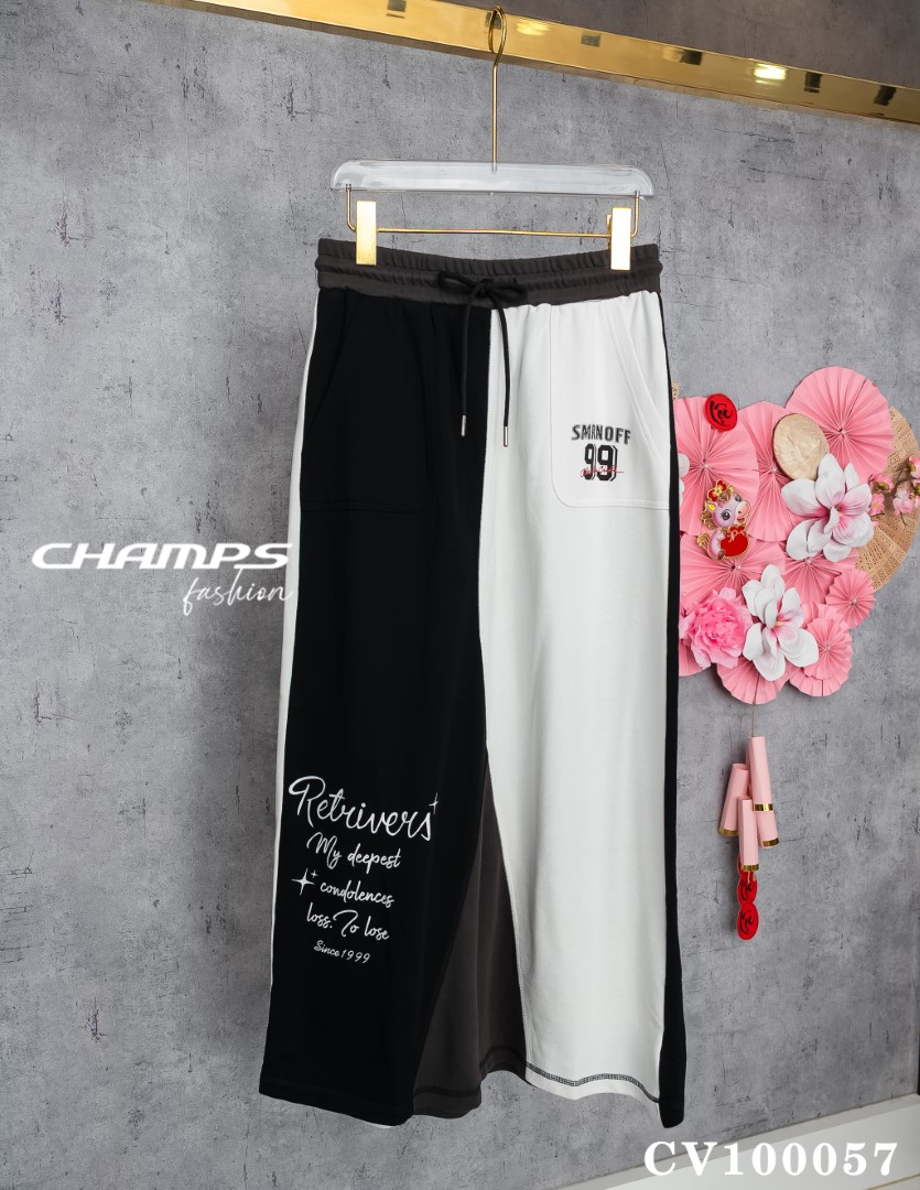 CHÂN VÁY ĐEN TRẮNG THUN 100057