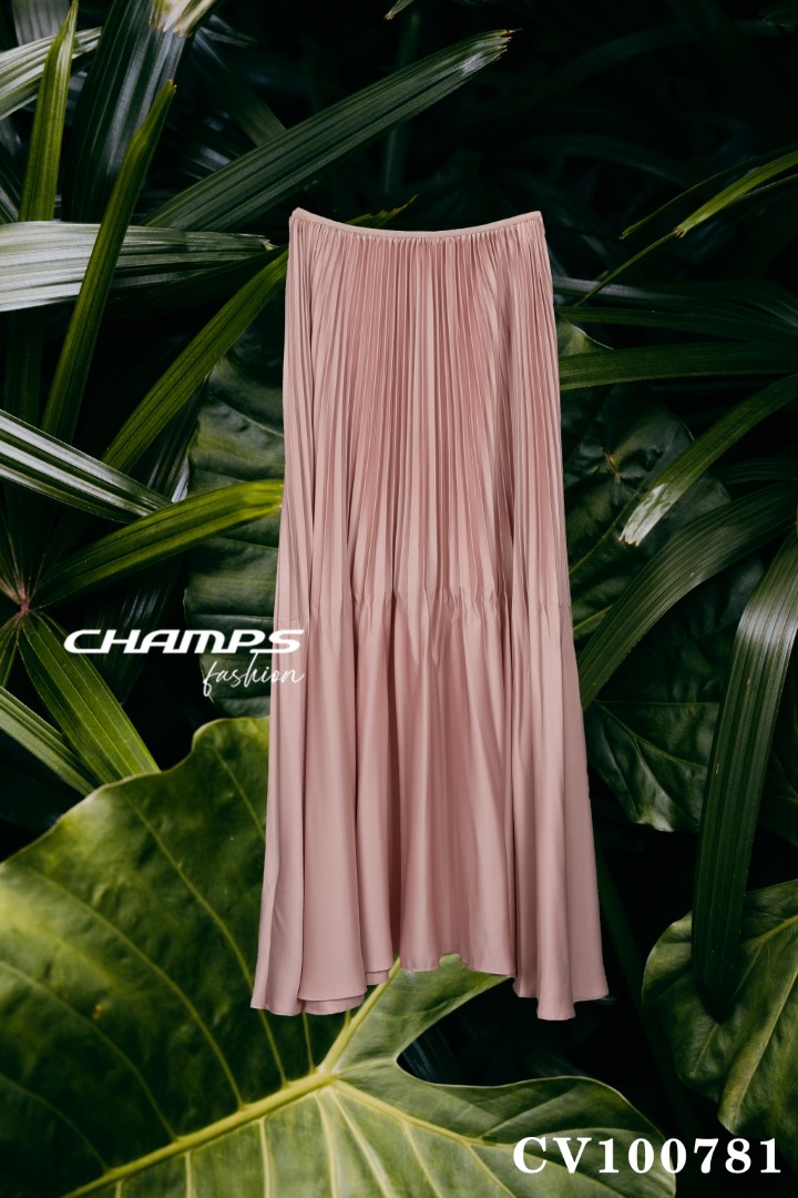 CHÂN VÁY XẾP LY HỒNG 100781