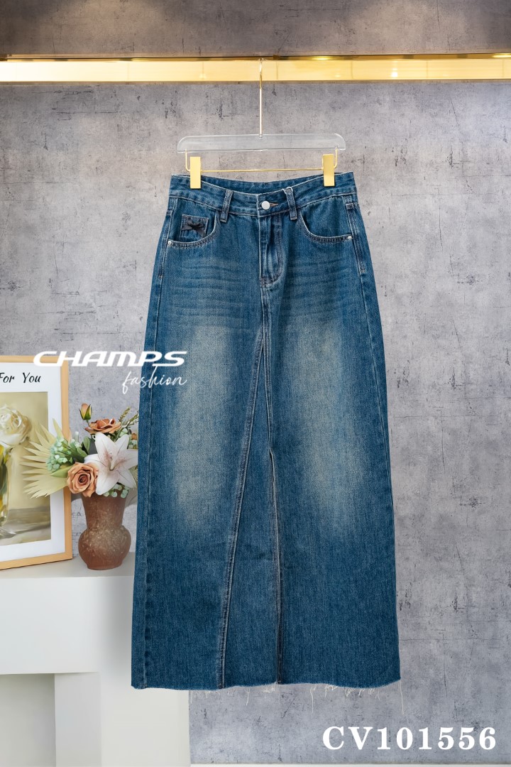 CHÂN VÁY JEAN XANH ĐẬM DÀI 101556