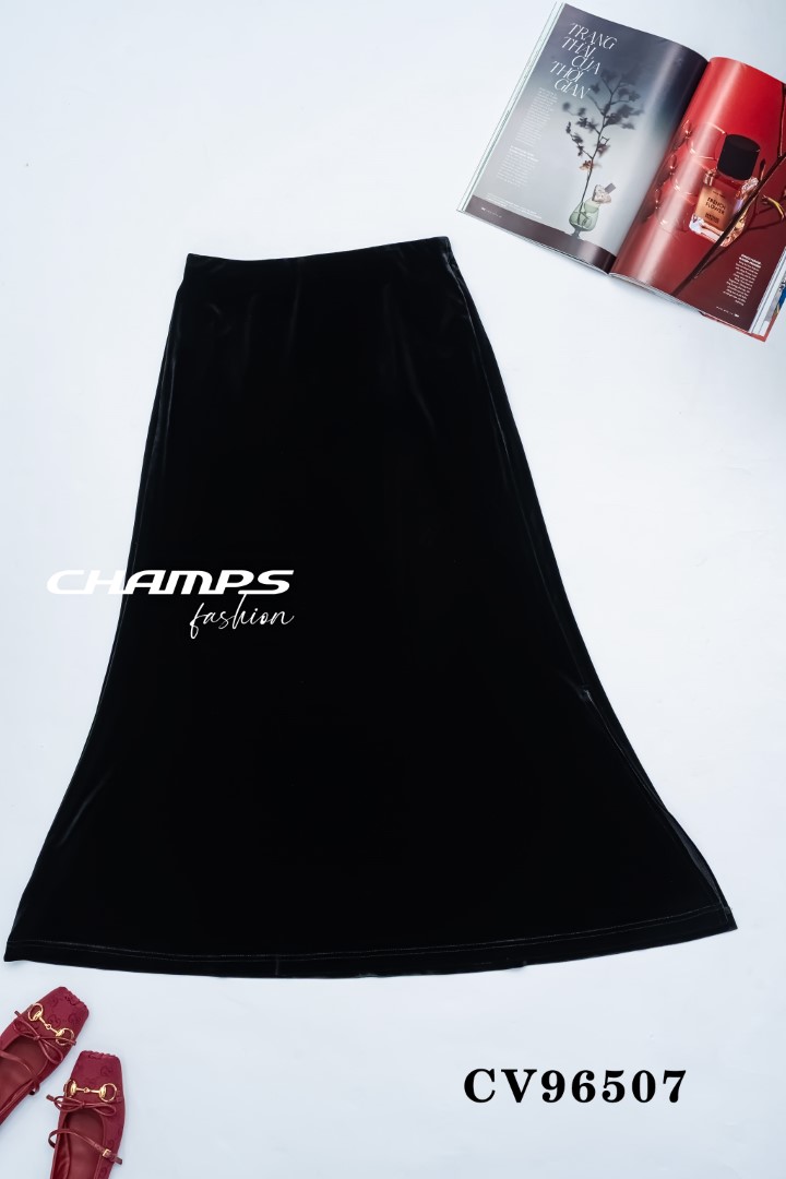 CHÂN VÁY NHUNG ĐEN 96507