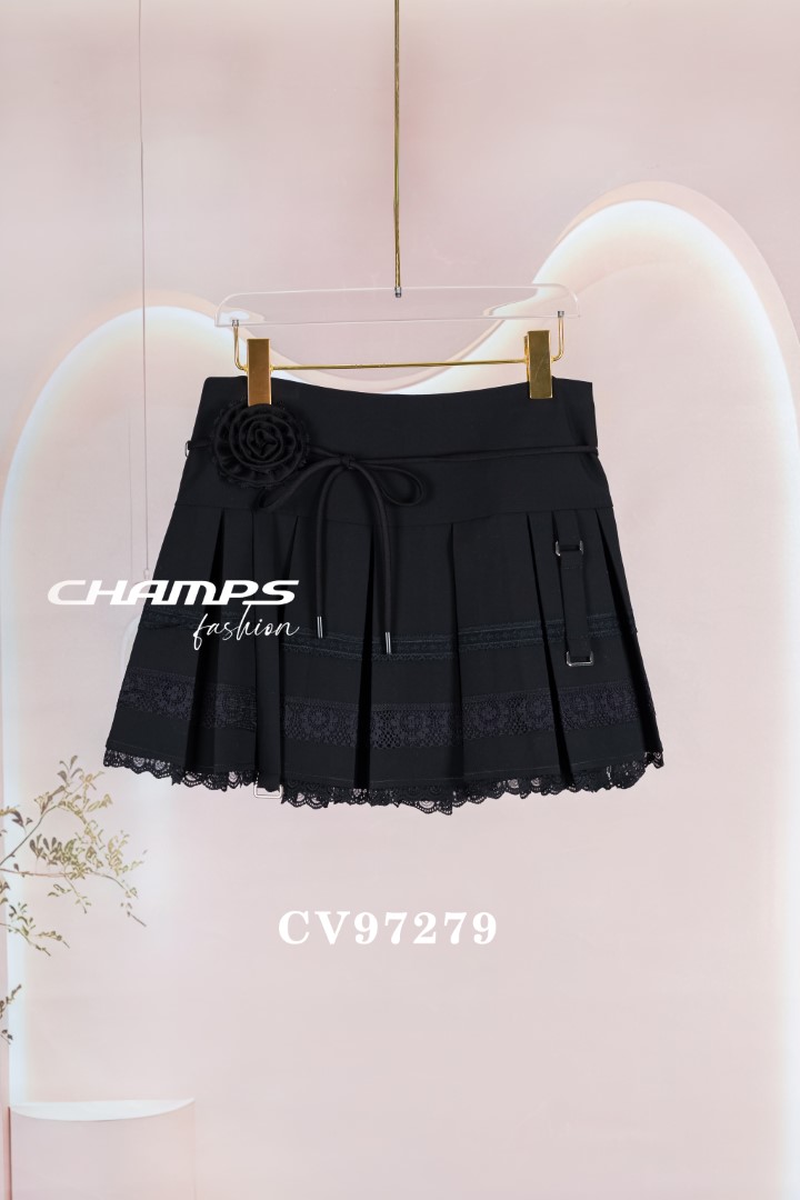 CHÂN VÁY ĐEN DÂY HOA 97279