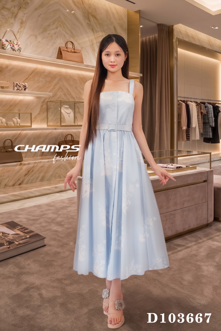 ĐẦM XANH 2 DÂY DIOR DN 103667