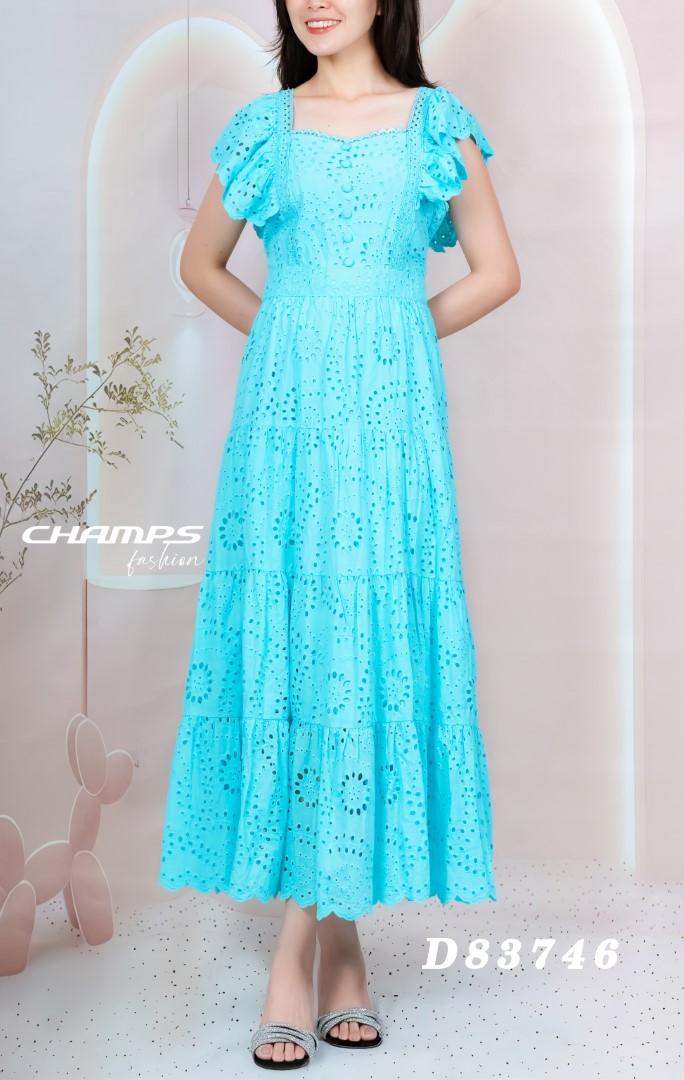 ĐẦM XÔ REN XANH SÁT NÁCH 83746