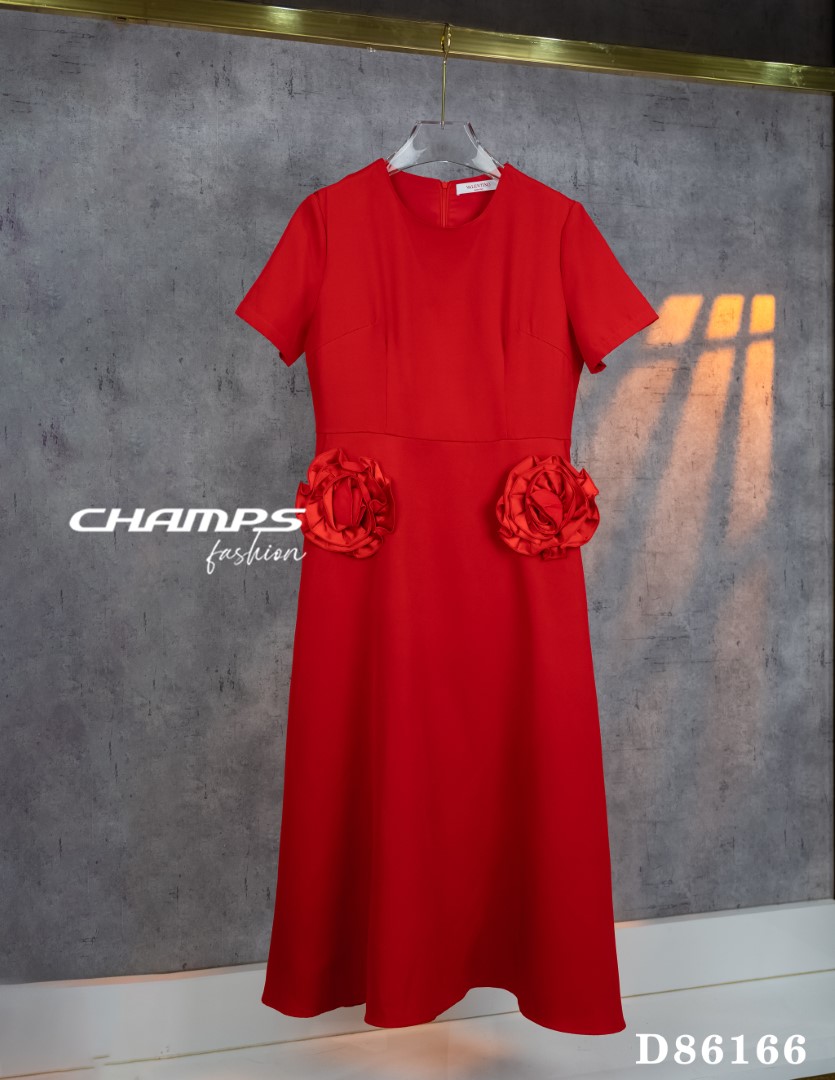 ĐẦM ĐỎ VALENTINO HOA 86166