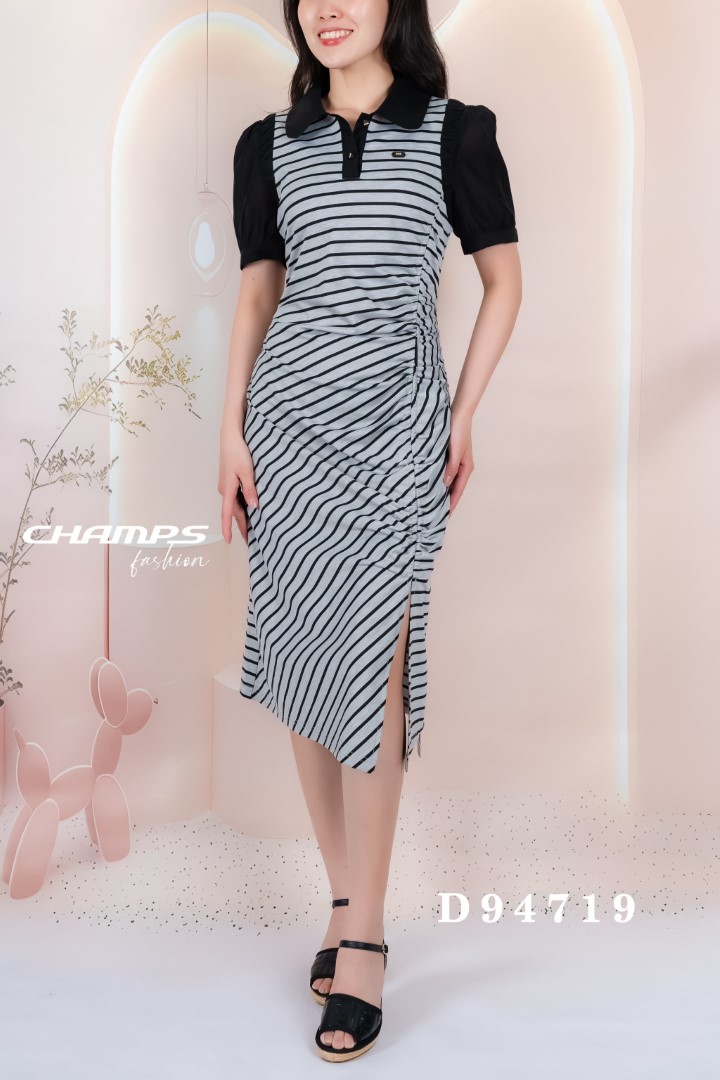 ĐẦM THUN KẺ XÁM 94719