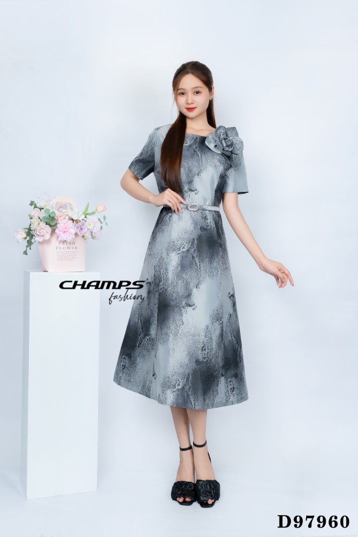 ĐẦM GẤM XÁM DN 97960