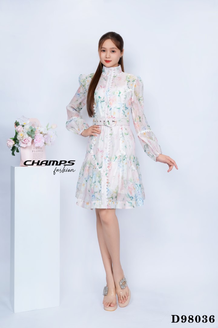 ĐẦM HOA DN LÓT 98036