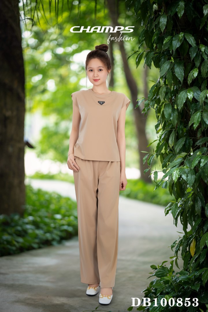 BỘ LỤA NÂU PRADA 100853