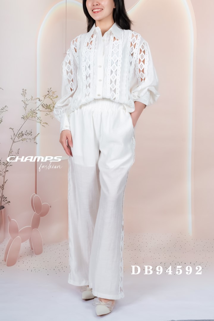 BỘ XÔ THÊU TRẮNG QUẦN SUÔN 94592